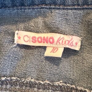 CISONO Kids Blue Denim Jacket Sz 10 girls
